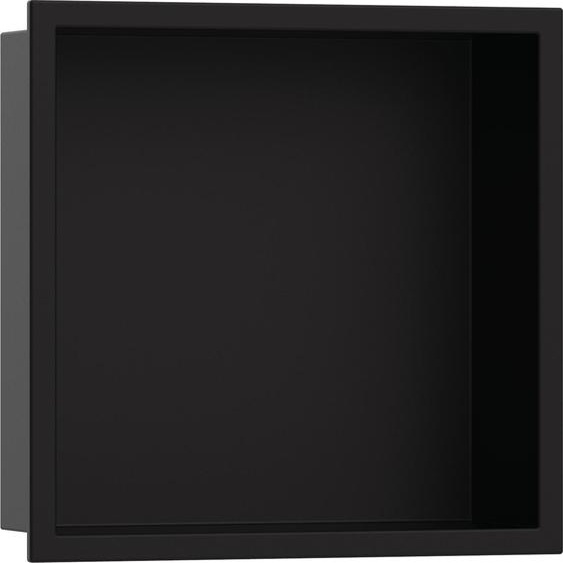 hansgrohe XtraStoris, encastrement mural avec cadre, modèle original 300/300/100, finition noir mat
