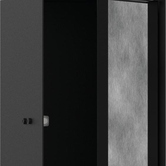 hansgrohe XtraStoris, niche murale avec porte pouvant être recouverte de carrelage, dimensions 300/150/140, finition noir mat