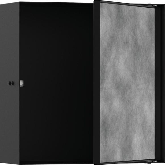 hansgrohe XtraStoris, niche murale avec porte carrelable, dimensions 300/300/140, finition noir mat