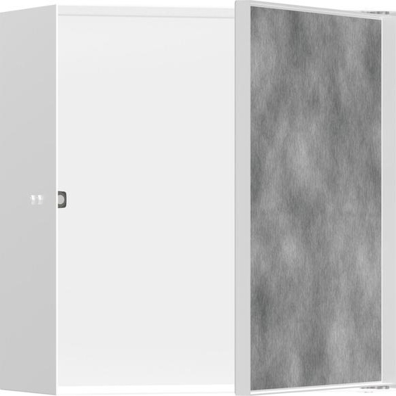 hansgrohe XtraStoris, niche murale avec porte carrelable, dimensions 300/300/140, finition blanc mat
