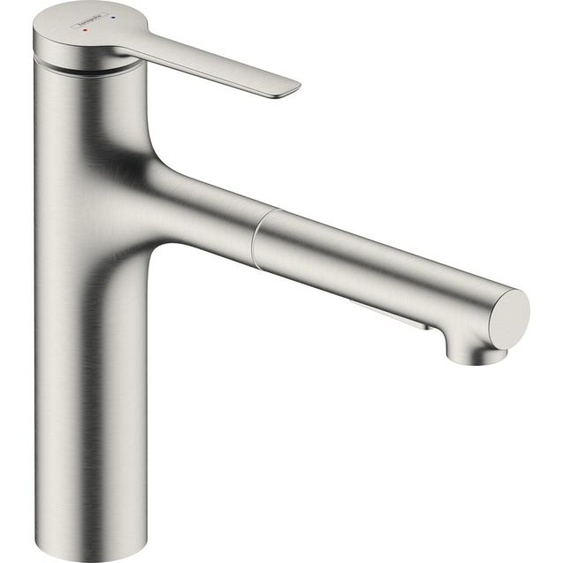 HANSGROHE Zesis M33 Mitigeur de cuisine 160 avec douchette extractible 2 jets aspect acier inox 74801800