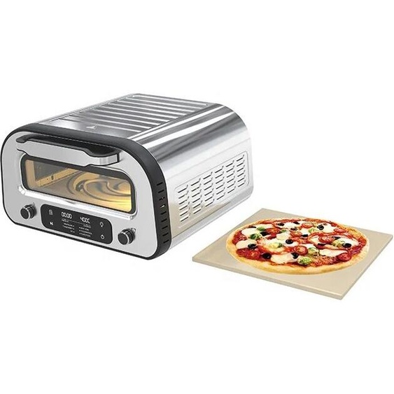 HAOYUNMA Four à pizza GTPZ15 avec four à pizza turbo-cuisson en métal de 12 pouces certifié CE ETL KC 450 ℉   Pour une pâtisserie rapide à domicile pour les hôtels