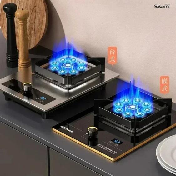 HAOYUNMA Nouveau pour les cuisines domestiques cuisinière à gaz à brûleur unique à grande flamme pour GPL naturel, avec cuisinière à gaz de table de cuisson