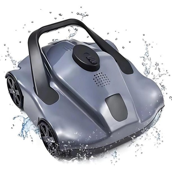 Happiq Câble sans fil Nettoyeur de piscine robotisé - Aspirateur automatique de piscine pour bassin plat - Nettoyage efficace jusquà 100 m²