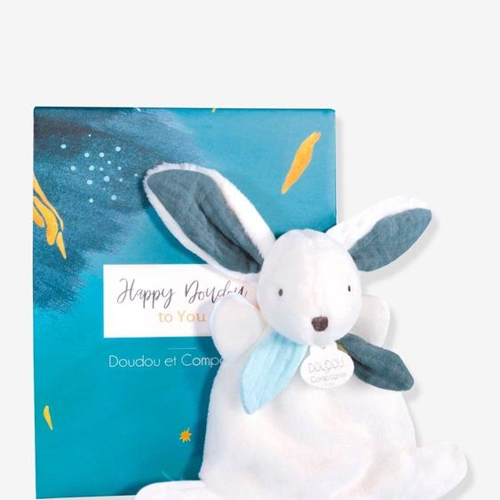 Happy doudou plat 17cm - DOUDOU ET COMPAGNIE pop bleu