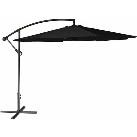 Happy Garden - Parasol déporté oahu rond 3m de diamètre noir