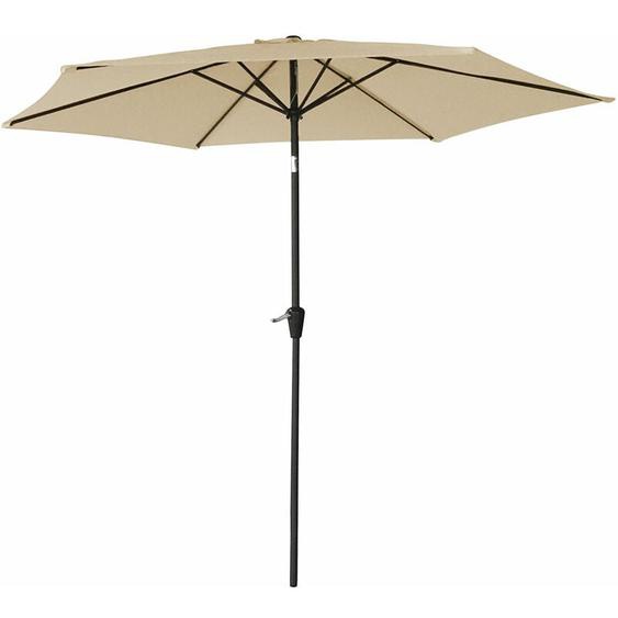 Happy Garden - Parasol droit hapuna rond 2,70m de diamètre beige