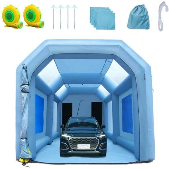 Happyment Cabine de peinture gonflable - Cabine de peinture - Système de filtration dair inclus