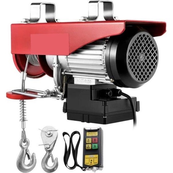 Happyment Grue électrique 500kg - Télécommande sans fil - Moteur de levage pour garage, atelier & industrie