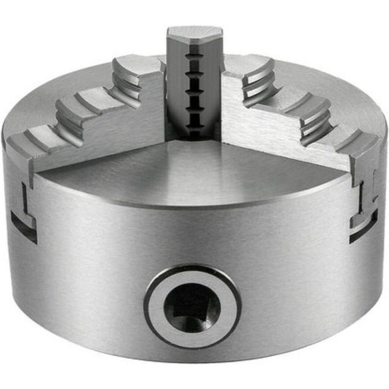 Happyment Mandrin à griffes à centrage automatique 100mm - 3 mors - Haute précision - Pour bois et métal