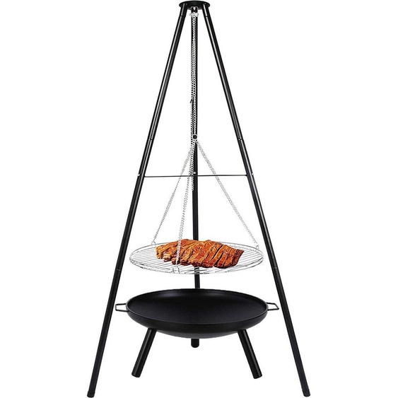 Happyment Panier à feu pour lextérieur - DeLuxus Foyer - BBQ - Avec pare-étincelles - Métal