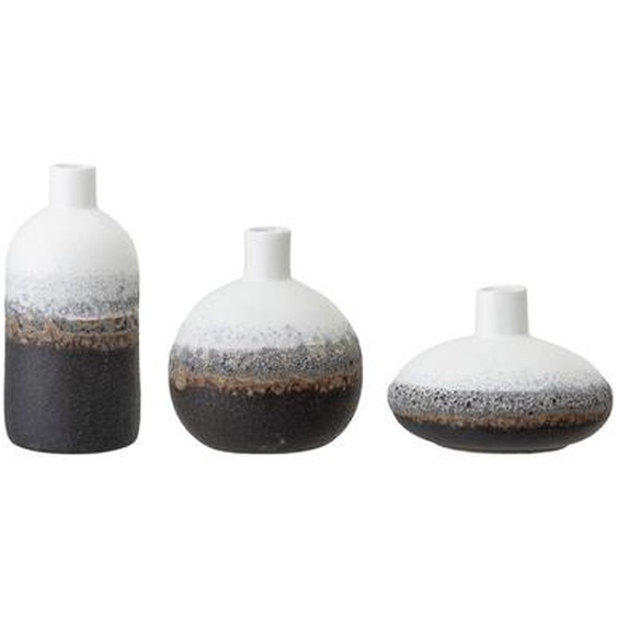 Harislava - Lot de 3 vases en grès céramique multicolore - Couleur - Multicolore