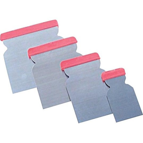 Haromac Jeu de spatules japonaises 4 pces acier largeur 50 / 80 / 100 / 120mm avec dos plastique - 38305004