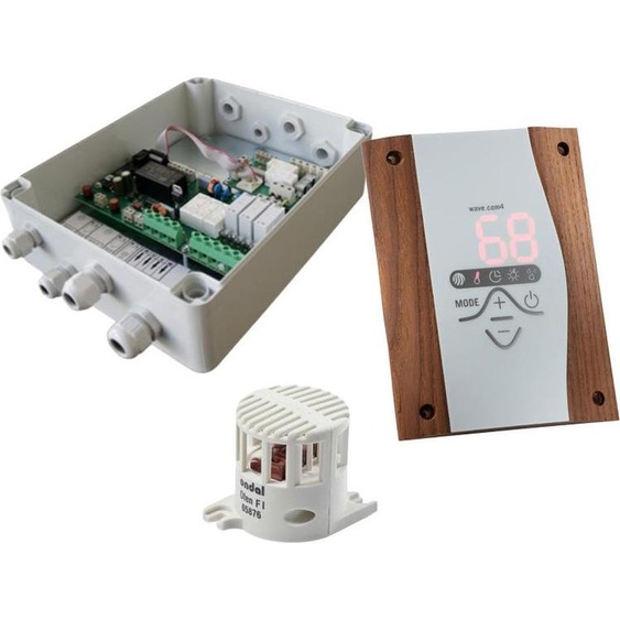 Harvia Wave Com4de sauna – Finition bois foncé, jusqu’à 11 kW