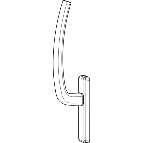 HAUTAU ATRIUM HS Poignée intérieure sans tige carrée, aluminium argenté