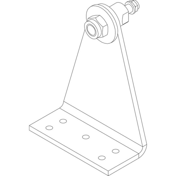 HAUTAU Console dangle WK3 pour entraînement par broche, aluminium argent anodisé