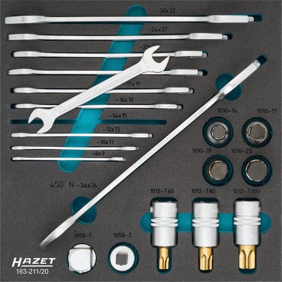 Hazet 163-211/20 Tool kit Trades person 20-piece