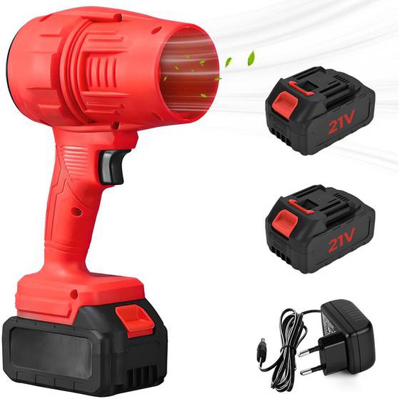 HDeye Souffleur de feuilles sans fil 18V - 440MPH haute vitesse, compatible avec les batteries Makita, portable pour le camping et les barbecues Vitesse max. 100.000 tr/min