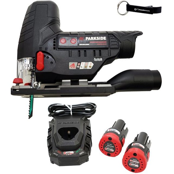 Scie sauteuse sans fil PARKSIDE PERFORMANCE® 12 V / scie sauteuse PPSTKA 12-Li avec 2 batteries (2 Ah) et chargeur (2,4 A)