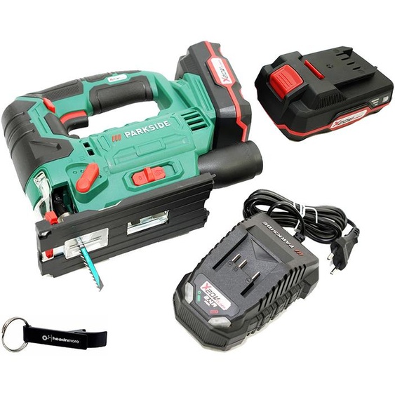 Scie sauteuse pendulaire sans fil PARKSIDE® 20 V PSTDA 20-Li / avec 2 batteries (2 Ah) et chargeur (2,4 A)