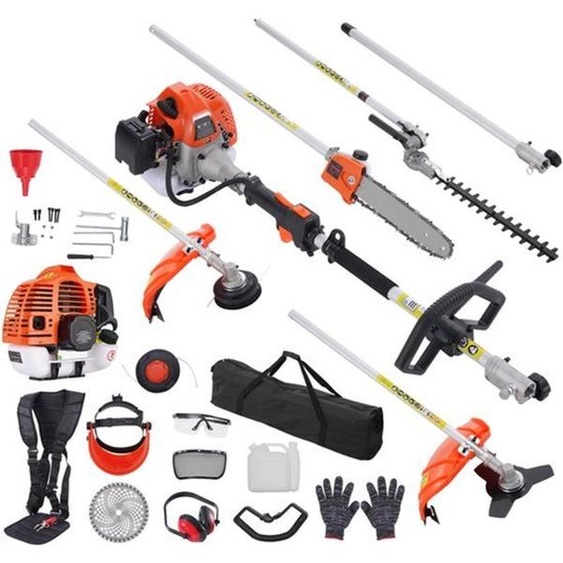Heggenschaar 52CC, 6 fonctions : Carburant - Moteur 52CC - Réservoir de 1,15L - Aluminium et plastique