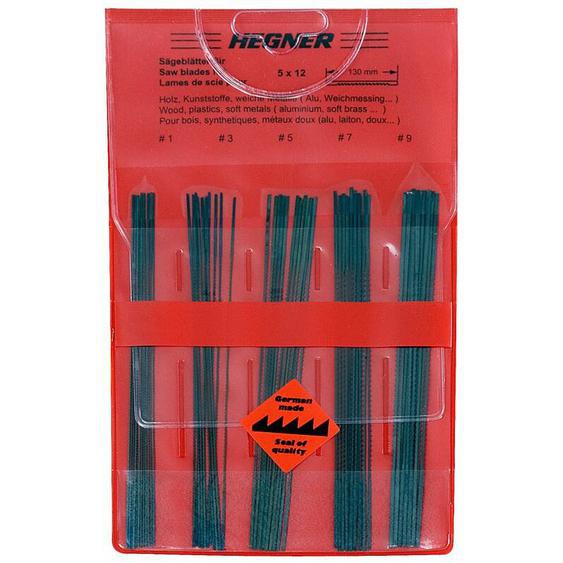 Hegner - Lames de scie à chantourner 60 pièces pour bois, plastiques et métaux tendres