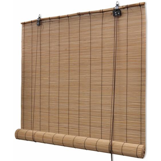 Store enrouleur bambou brun 150 x 220 cm fenêtre rideau pare-vue volet roulant
