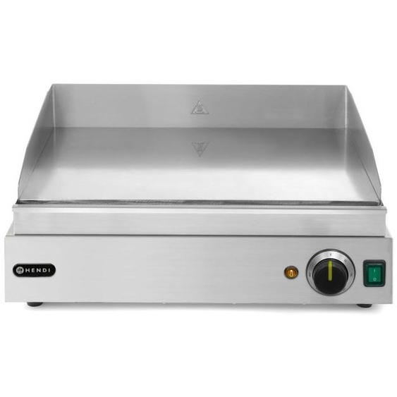 HENDI Plaque de gril, Profi Line, modèle lisse, 230V/2400W, 550x455x(H)244mm