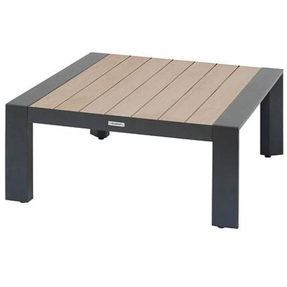 Hespéride - Table basse de jardin en aluminium effet bois EVASION - Graphite et honey