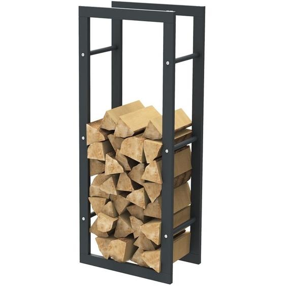 HHWPF0005 Rangement à bois en acier noir 100x40x25CM, rack pour bois de chauffage, range-bûches - Bc-elec