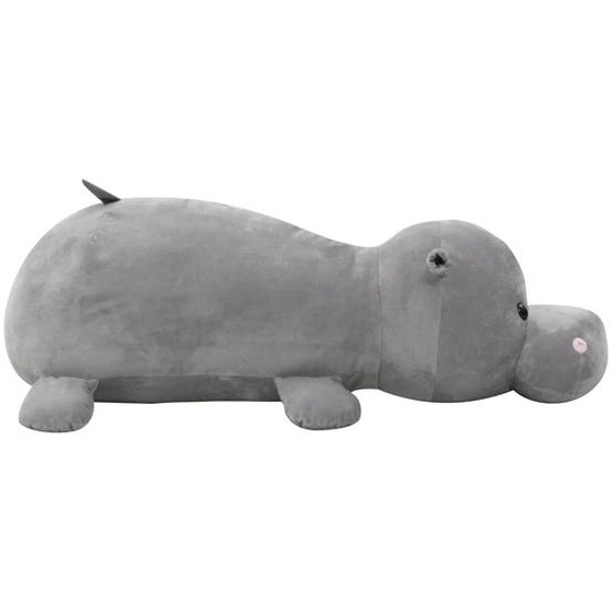 hippopotame en peluche Gris