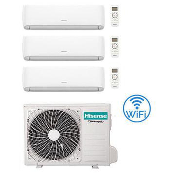 Climatiseur Hisense Hi Comfort Wifi R32 Trial Split Inverter 7000 + 7000 + 7000 btu avec eu. 3AMW52U4RJC Classe a++/a+