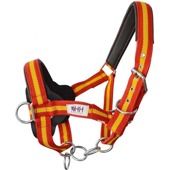 Hispano Hipica Extra Strong Licol Jaune,Rouge Full Jaune,Rouge Full