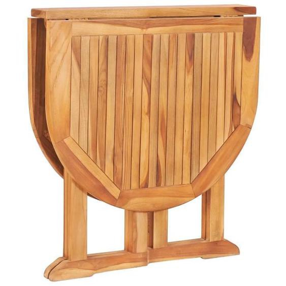 HMOREY Table Pliable de Balcon Table de Jardin 120x70x75 cm Bois Teck Solide
