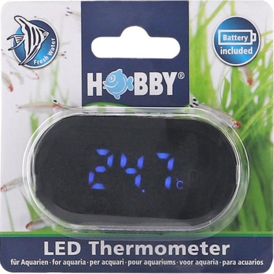 Hobby Thermomètre LED Aqua pour aquariums - pile incluse