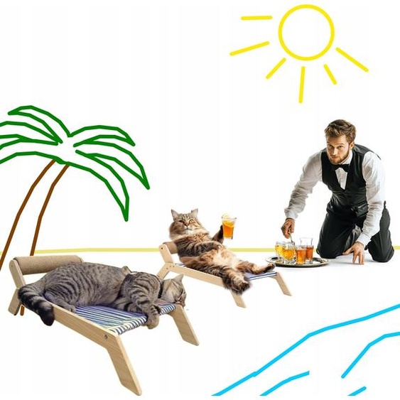 Holiday Deck pour chats avec arbre à chat 58cm