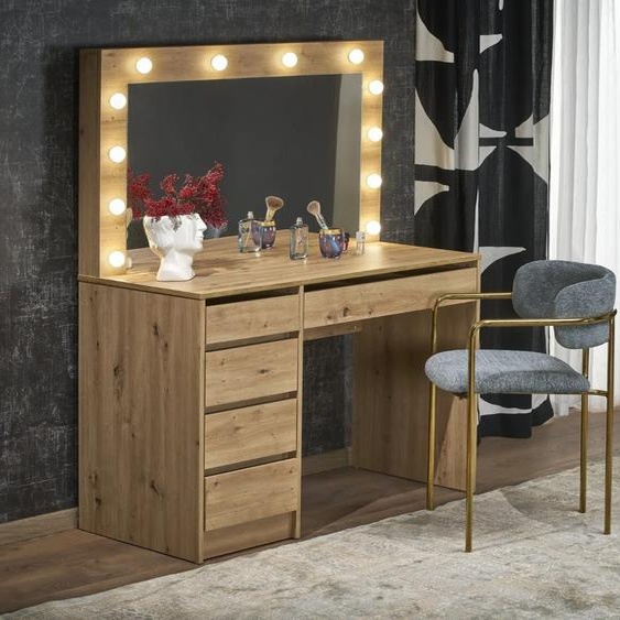 HOLLYWOOD XL table de toilette artisanale en chêne