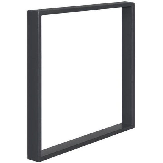 HOLZBRINK 1x Pied de table en profil 80x20mm - table à manger - industriel - dimensions: 80x72cm - gris
