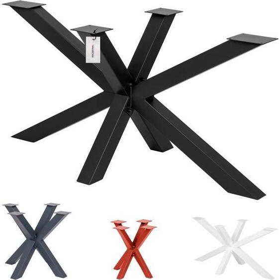 HOLZBRINK Pied de table Spider en métal - industriel - table basse - 98x40x43cm (Lxlxh) - blanc