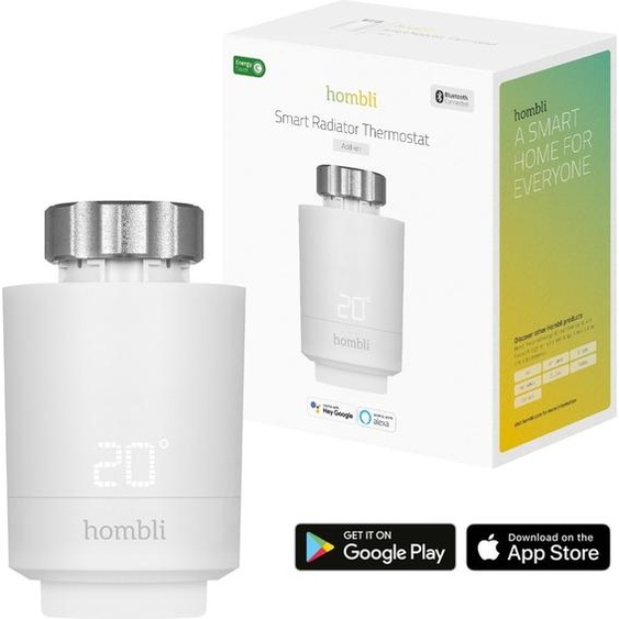Hombli Smart Radiator Knob - Thermostatique - Thermostatique - Rallonge 1 pièce - Compteur de consommation - raccords inclus