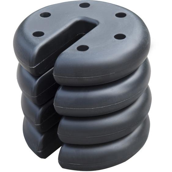 Homcom - Lot de 4 poids de lestage circulaire pour tonnelle barnum tente diamètre 20 cm épaisseur 4,5 cm polyéthylène noir