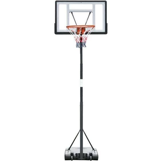 Homcom - Panier de basket-ball sur Pied avec base de lestage sur roulettes hauteur réglable 3,02-3,52 m Noir Blanc
