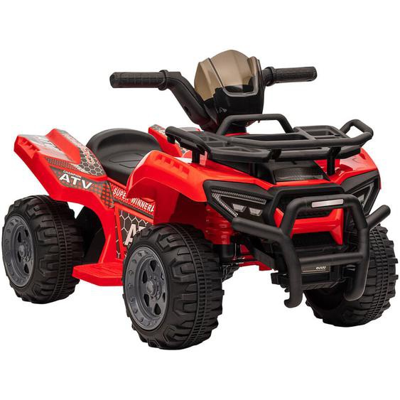 Homcom - Quad buggy voiture électrique enfant 18-36 mois 6 v 2 Km/h max. effet lumineux métal pp rouge