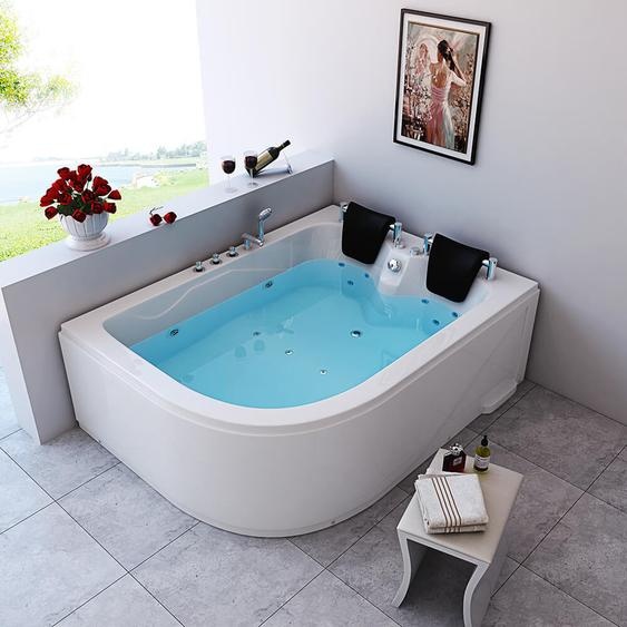 HOME DELUXE - Baignoire balnéo BLUE OCEAN XL 180 x 120 cm liens Weiß