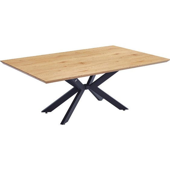 Home Deluxe - Ensemble de table à manger AVENCIA avec 6 chaises NODA Gris / Marron - Couleur : Light Oak, Dimensions : 200 x 76 x 120 cm, Pied en étoile, Rectangulaire, Extensible I Ensemble de table à rallonge Meubles de salle à manger
