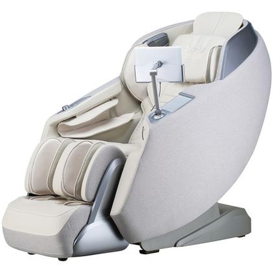Fauteuil de massage HOME DELUXE ALVINA avec rembourrage en tissu tissé haut de gamme - Beige 157 x 76,7 x 116 cm | Technologie de massage 4D, 24 programmes de massage, fonction chaleur