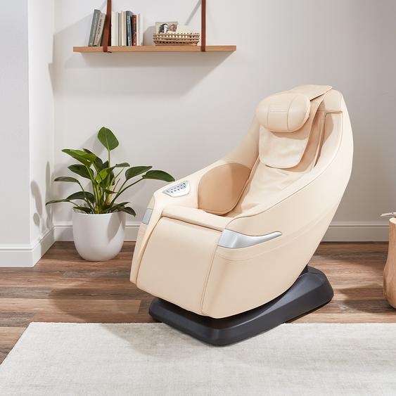 HOME DELUXE - Fauteuil de massage ATTIVA Beige - avec accessoires complets I Chaise de massage Fauteuil relax avec fonction chaleur