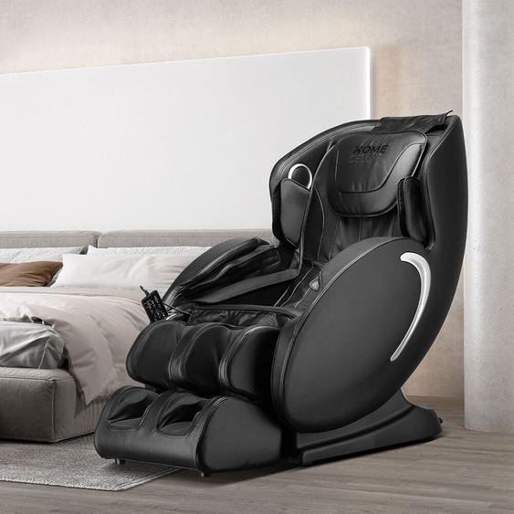 HOME DELUXE - Fauteuil de massage SONO noir - avec fonction Zero Gravity, Bluetooth et chauffage I Fauteuil de massage relax avec fonction chaleur