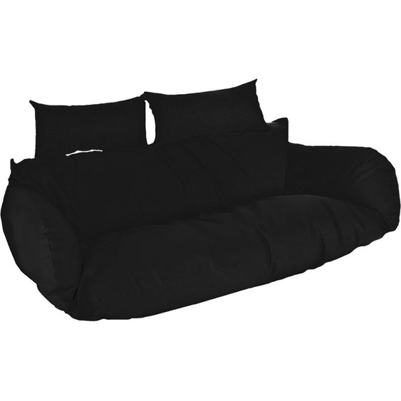 HOME DELUXE Fauteuil suspendu en poly rotin Coussin TWIN - Noir 105 x 41 x 45 cm Coussins dassise et de dossier inclus, résistant aux UV | Fauteuil suspendu, siège suspendu