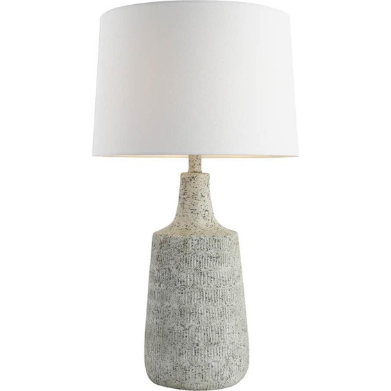 HOME DELUXE Grande lampe de table aspect pierre CARO - Blanc | Lampe de table Lampe de bureau Lampe de lecture